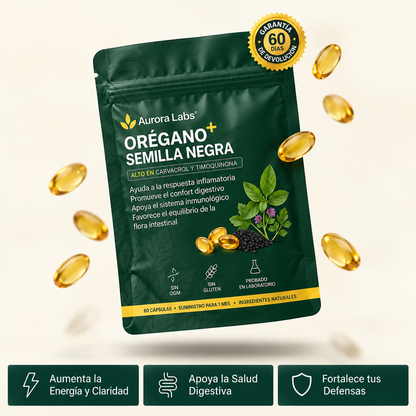 Aceite de oregano 6000 mg con comino negro