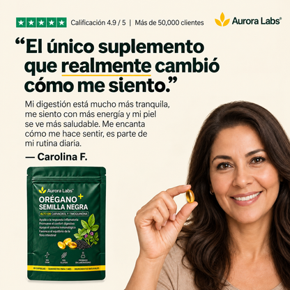 Aceite de oregano 6000 mg con comino negro