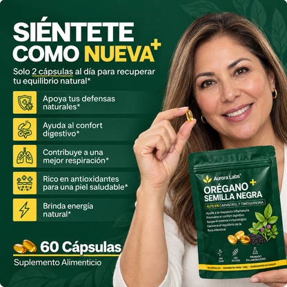 Aceite de oregano 6000 mg con comino negro